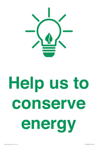 Help us to conserve energy 